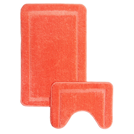 Комплект ковриков Микрофайбер / 11676-004 оранжевый с бордюром