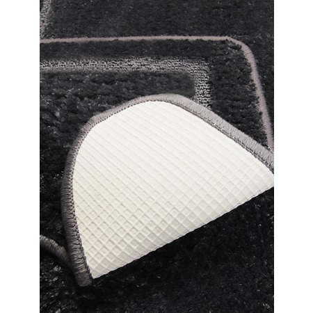 Комплект ковриков Микрофайбер / 11676-002 серый с бордюром