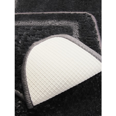 Комплект ковриков Микрофайбер / 11676-002 серый с бордюром